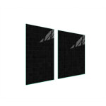 Assiette en verre et planche � d�couper 100x52 noire