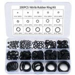 [jamais utilis] assortiment de 200 joints toriques en caoutchouc nitrile pour robinet de cuisine, plomberie, ...