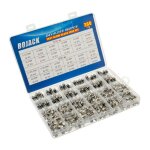 Assortiment de 360 ??condensateurs lectrolytiques en aluminium. la gamme comprend 5 x 20 mm 250 v 0, ...
