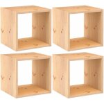 Astigarraga - cube de rangement en pin massif dinamic lot de 4