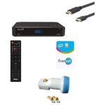 Aston r�cepteur tv satellite hd connect + carte viacess fransat pc6 + c�ble hdmi + lnb - hd me
