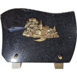 Plaque funraire village en granit noir - personnalisable