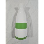 Vase en cramique blanc et vert - dcoration intrieure lgante
