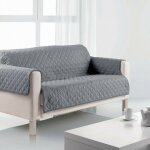 Atelier du coton - protge canap 3 places 255x175 cm gris