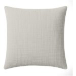 Atelier du coton - taie d'oreiller en gaze de coton lave 65 x 65 cm douce gris glacier