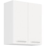 Atlas meuble haut 2 portes - d�cor blanc - l60 x p31 x h72 cm