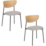 Atmosphera - lot de 2 chaises de bureau jaisa gris crateur d'intrieur