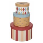 Lot de 3 botes de rangement cirque 25cm multicolore
