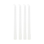 Lot de 4 bougies bâton 'hugo' 180g blanc Lot de 4 bougies bâton 'hugo' 180g blanc