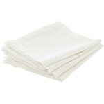 Jeu de 4 serviettes en coton 'chambray' blanc 40 x 40 cm ? accessoire de décoration intérieure par atmosphera ... Jeu de 4 serviettes en coton 'chambray' blanc 40 x 40 cm ? accessoire de décoration intérieure par atmosphera ...