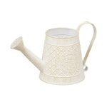 Atmosphera - arrosoir en m�tal 'tino' 27cm blanc