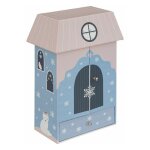 Bote  bijoux enfant hiver 24cm rose & bleu