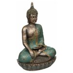 Bouddha vintage 'anju' 43cm bleu & bronze