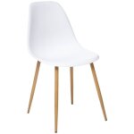 Atmosphera - chaise taho 44cm blanche avec assise confortable et pieds en fer façon chêne créateur d'intérieur ... Atmosphera - chaise taho 44cm blanche avec assise confortable et pieds en fer façon chêne créateur d'intérieur ...