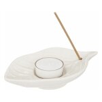 Atmosphera - coffret encens & bougies 'chakra' 22cm blanc