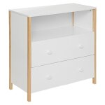 Commode en bois kima blanc atmosphera for kids Commode en bois kima blanc atmosphera for kids