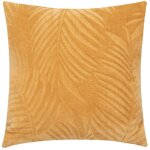 Atmosphera - coussin zoa en flanelle 40x40cm jaune ocre crateur d'intrieur