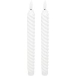 Atmosphera - lot de 2 bougies batons twist aloe blanc 115g crateur d'intrieur