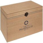 Atmosphera - bote  pharmacie little cottage bois 28x20cm crateur d'intrieur
