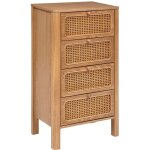 Chiffonnier 4 tiroirs en cannage tiria
