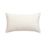 Coussin d�co bouclette 'soana' 30x50cm ivoire