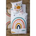 Housse de couette enfant 140x200 arc en ciel + taie coton Housse de couette enfant 140x200 arc en ciel + taie coton