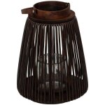 Lanterne en rotin fonc marron fonc 24x24x31 cm