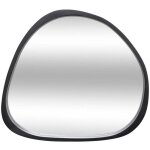 Atmosphera - miroir mural organique wayne dans un cadre noir, 56, 5 x 63 cm