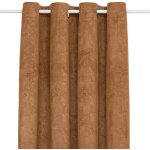 Atmosphera - rideau occultant effet velours fujo cannelle 135x260cm crateur d'intrieur