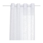 Rideau voilage motifs abstraits 'lazi' 140x240cm blanc Rideau voilage motifs abstraits 'lazi' 140x240cm blanc