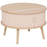 Atmosphera - table basse ronde 2 portes en bois nyos