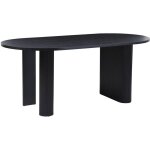 Atmosphera - table  manger olova noir 180x90x76cm crateur d'intrieur