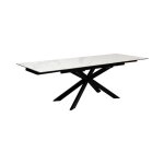 Atmosphera - table � manger extensible effet marbre 'boot' 160 - 240cm blanc
