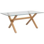 Atmosphera - table  manger jorel marron 180x90x74, 5cm crateur d'intrieur