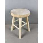 Tabouret nyar paulownia beige d28x41cm atmosphera crateur d'intrieur