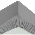 Drap housse 2 personnes 'percale' 140x190cm gris