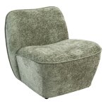 Atmosphera - fauteuil chauffeuse tissu chenille vert