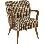 Atmosphera - fauteuil chiara beige et noir cr�ateur d'int�rieur