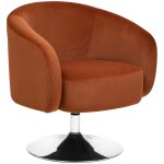 Fauteuil edith en velours h73cm ambre atmosphera crateur d'intrieur