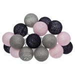 Guirlande led 16 boules 'pinky' 255cm multicolore Guirlande led 16 boules 'pinky' 255cm multicolore