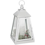 Atmosphera - lanterne en m�tal avec bougie led, 32 x 17 cm