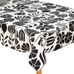 Atmosphera - nappe twisted lime coton noir & blanc 150x250cm cr�ateur d'int�rieur
