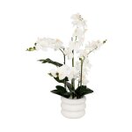 Orchid�e artificielle en pot 'mick' 80cm blanc