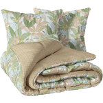 Atmosphera - parure imprim�e june vert 240x220cm cr�ateur d'int�rieur