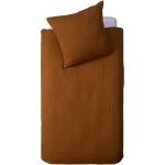 Parure de lit pour enfant lili en gaze de coton marron 140x200cm atmosphera crateur d'intrieur