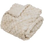 Atmosphera - plaid adriel beige 230x180cm cr�ateur d'int�rieur