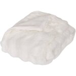 Atmosphera - plaid fausse fourrure 3d zephy blanc 160x120cm crateur d'intrieur