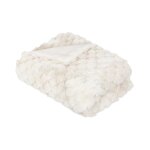 Plaid imitation fourrure 'adriel' 120x160cm beige