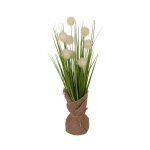 Plante herbe artificielle avec boules 'lari' 42cm vert