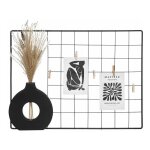 Atmosphera - porte photo mural en mtal 'aaron' 55cm noir